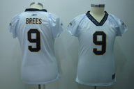 Saints 2021/22 Brees #9 White/Black/Gold Women NFL Jersey