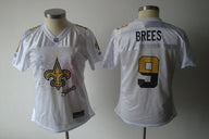 Saints 2021/22 Brees #9 White/Gold/Black Women NFL Jersey