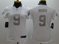 Saints 2021/22 Brees #9 White/Gray Women NFL Jersey