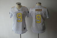 Saints 2021/22 Brees #9 White/Yellow/Black Women NFL Jersey