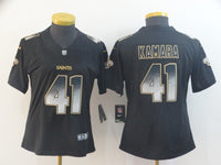 Saints 2021/22 Kamara #41 Black/Gray/Gold Women NFL Jersey