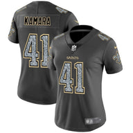 Saints 2021/22 Kamara #41 Gray/Gold Women NFL Jersey