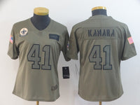 Saints 2021/22 Kamara #41 Olive Women NFL Jersey