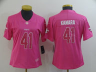 Saints 2021/22 Kamara #41 Pink/White Women NFL Jersey