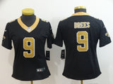 Saints 2022/23 Brees #9 Black/Gold Women NFL Jersey