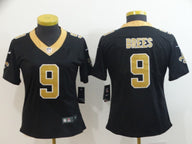 Saints 2022/23 Brees #9 Black/Gold Women NFL Jersey