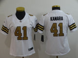 Saints 2022/23 Kamara #41 White/Gold Women NFL Jersey