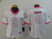 Saints 2022/23 Kamara #41 White/Pink Women NFL Jersey