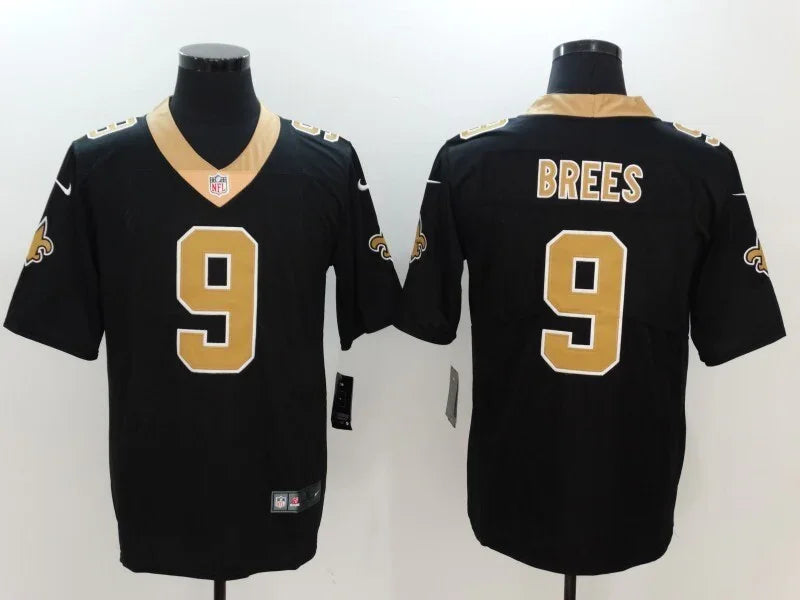 Saints 25/26 Berrs #9 Black/Gold Game NFL Jersey