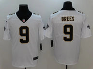 Saints 25/26 Berrs #9 White/Black Game NFL Jersey