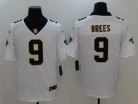 Saints 25/26 Berrs #9 White/Black Game NFL Jersey