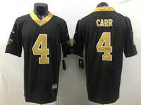 Saints 25/26 Carr #4 Black/Gold Game NFL Jersey