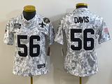 Saints 25/26 Davis #56 Gray/Black Women NFL Jersey