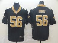 Saints 25/26 Davis #56 Black/Gold Game NFL Jersey