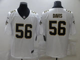 Saints 25/26 Davis #56 White/Black Game NFL Jersey