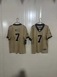 Saints 25/26 Hill #7 Gold/Black Game Kids Jersey