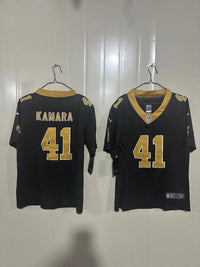 Saints 25/26 Kamara #41 Black/Gold Game Kids Jersey