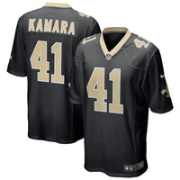 Saints 25/26 Kamara #41 Black/Gold Game NFL Jersey
