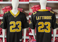 Saints 25/26 Lattimore #23 Black/Gold Game NFL Jersey