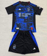 San Jose Earthquakes 25/26 Blue/Black Away Kids Jersey Set