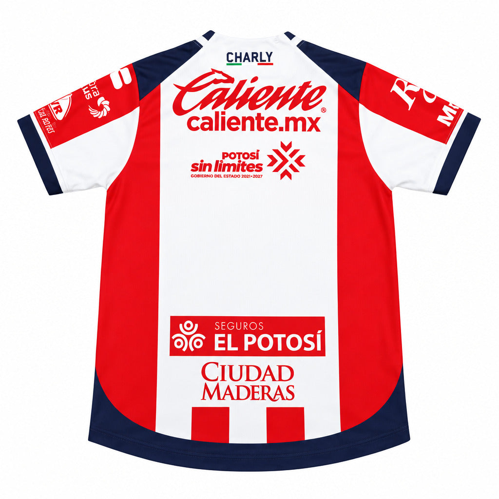 San luis 26/27 Red and White Vertical Stripes Home Jersey
