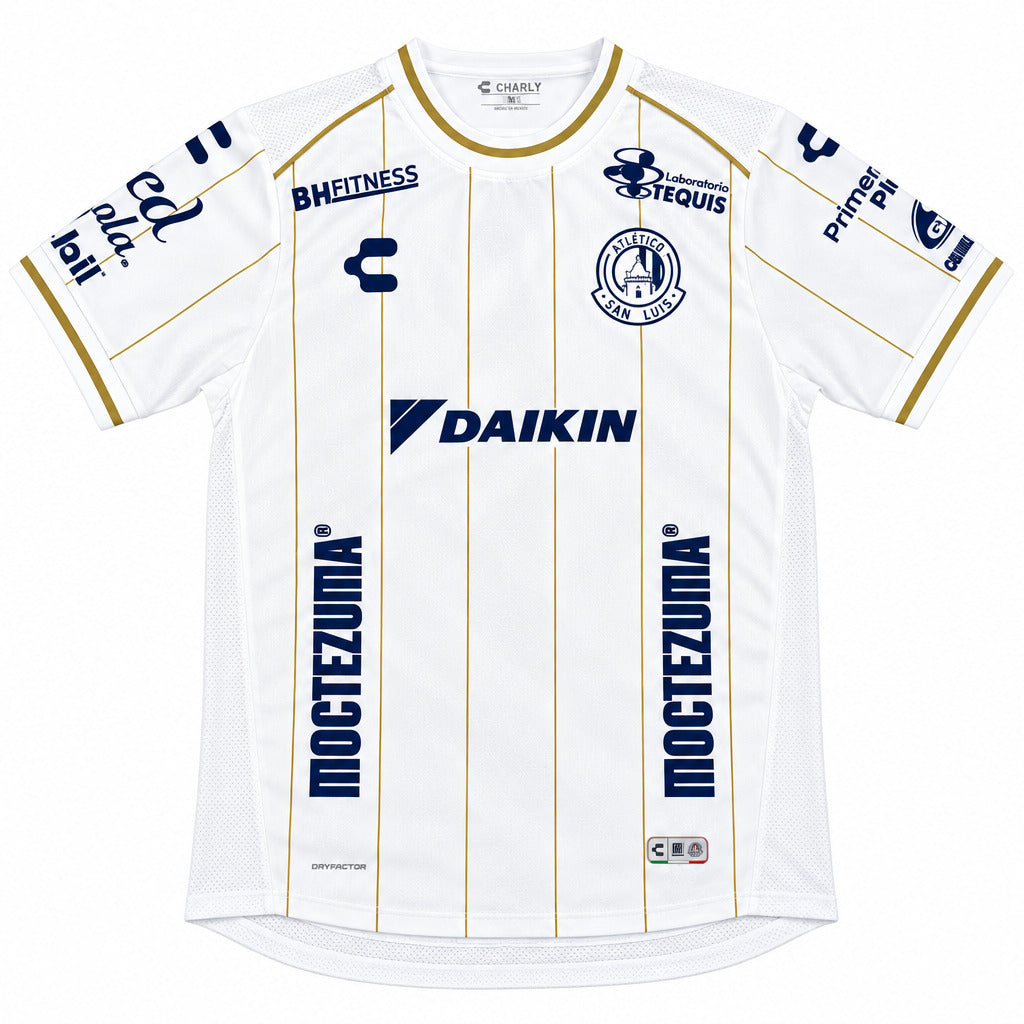 San Luis 26/27 White/Gold Trim Away Jersey