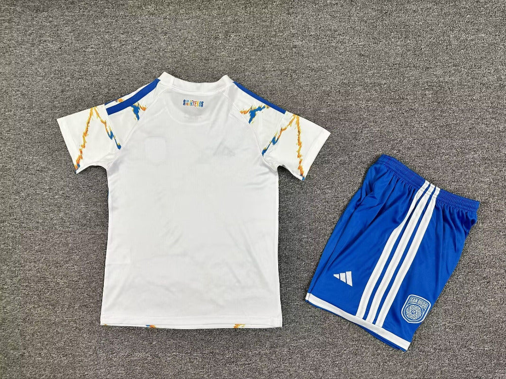 Santiago 26/27 White/Blue Away Kids Jersey Set