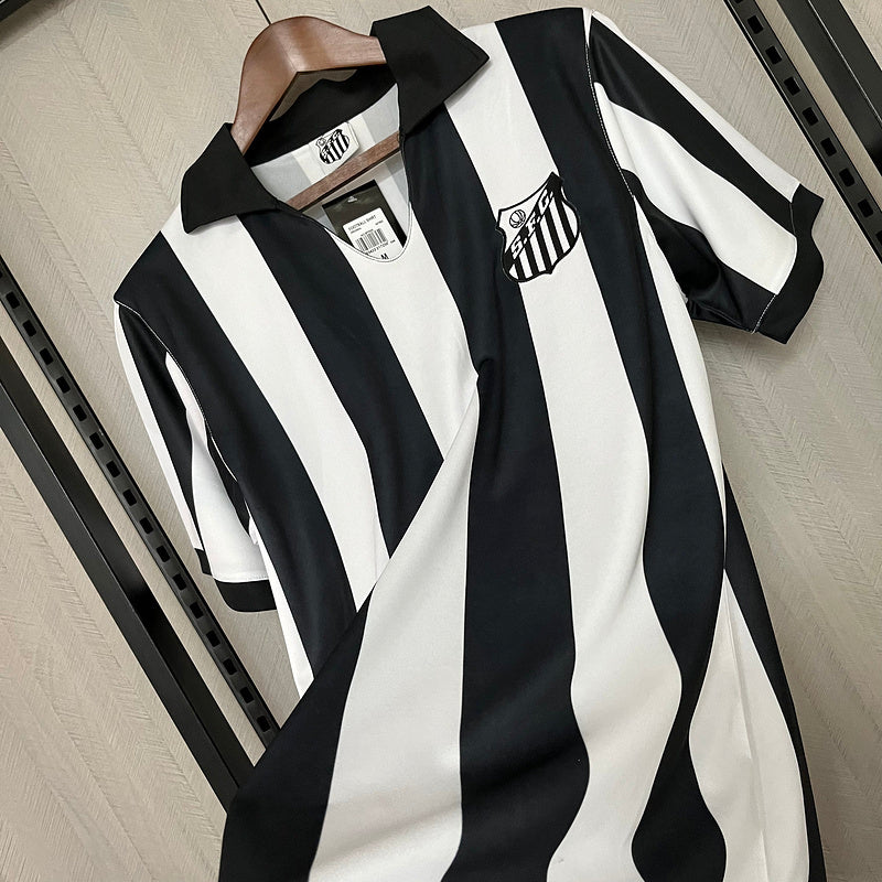 Santos 1958 Vintage Retro Black/White Home Jersey