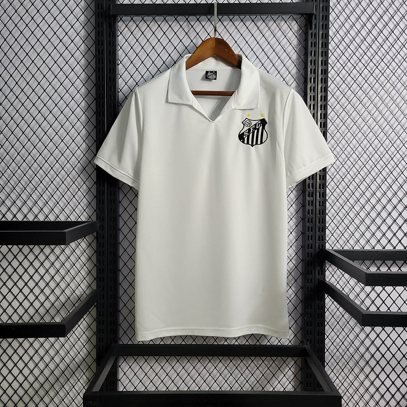 Santos 1970 Vintage Retro White Home Jersey