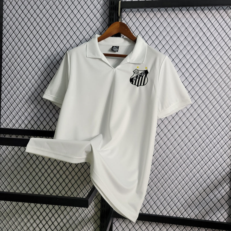 Santos 1970 Vintage Retro White Home Jersey