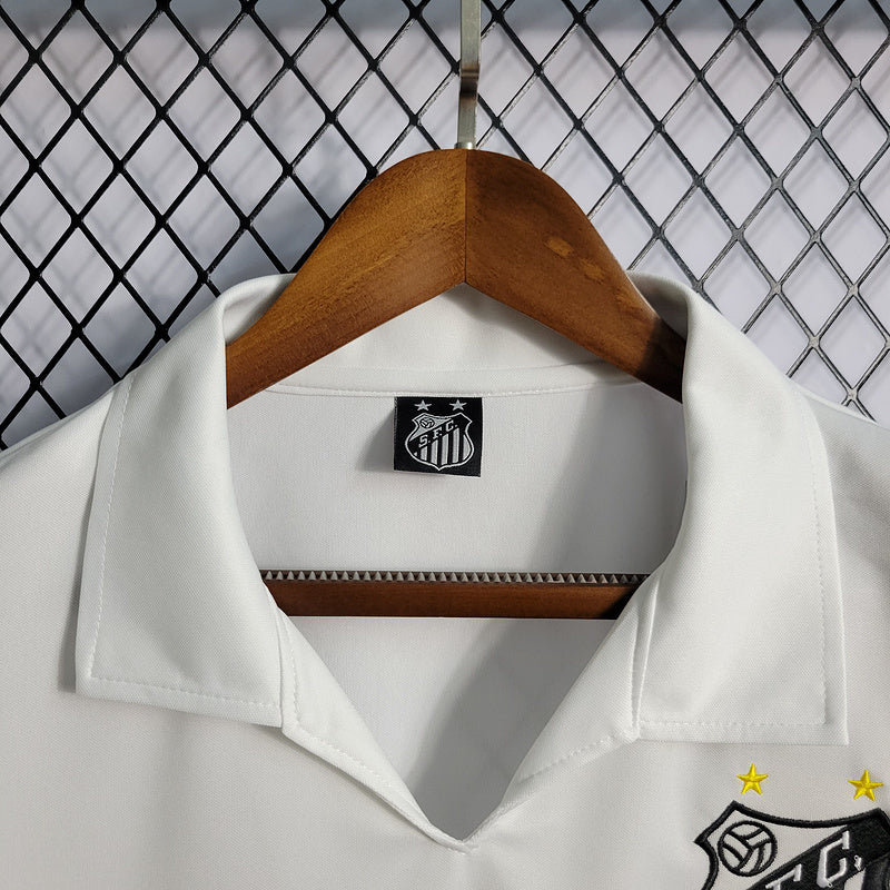 Santos 1970 Vintage Retro White Home Jersey