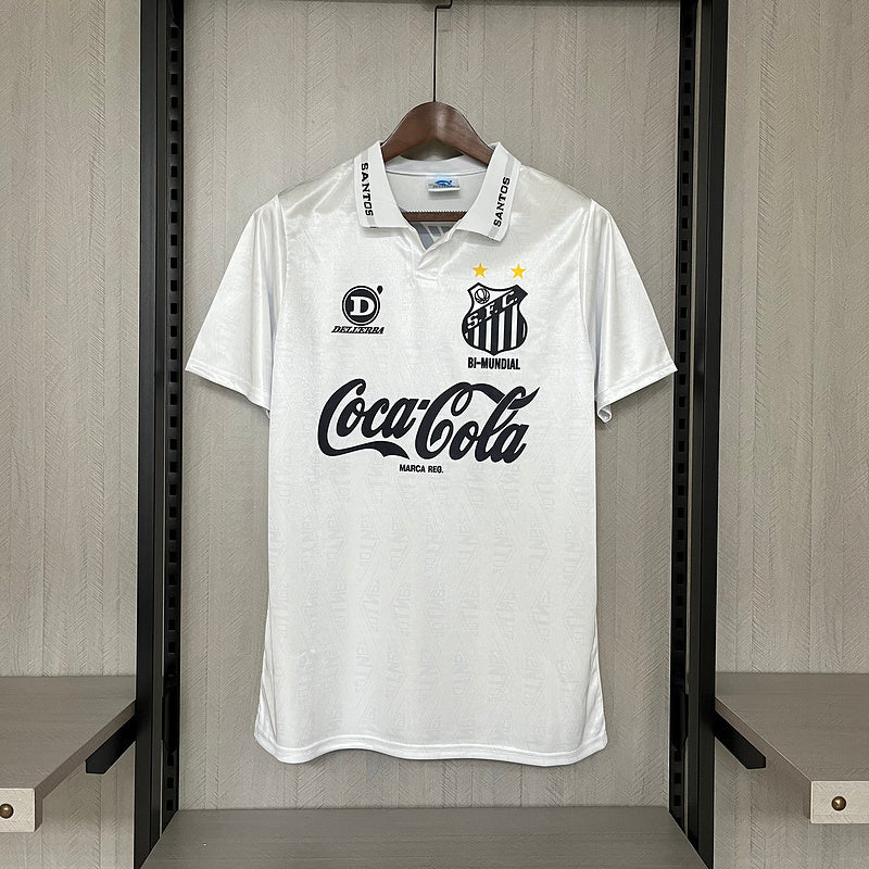 Santos 1993 Vintage Retro White Home Jersey