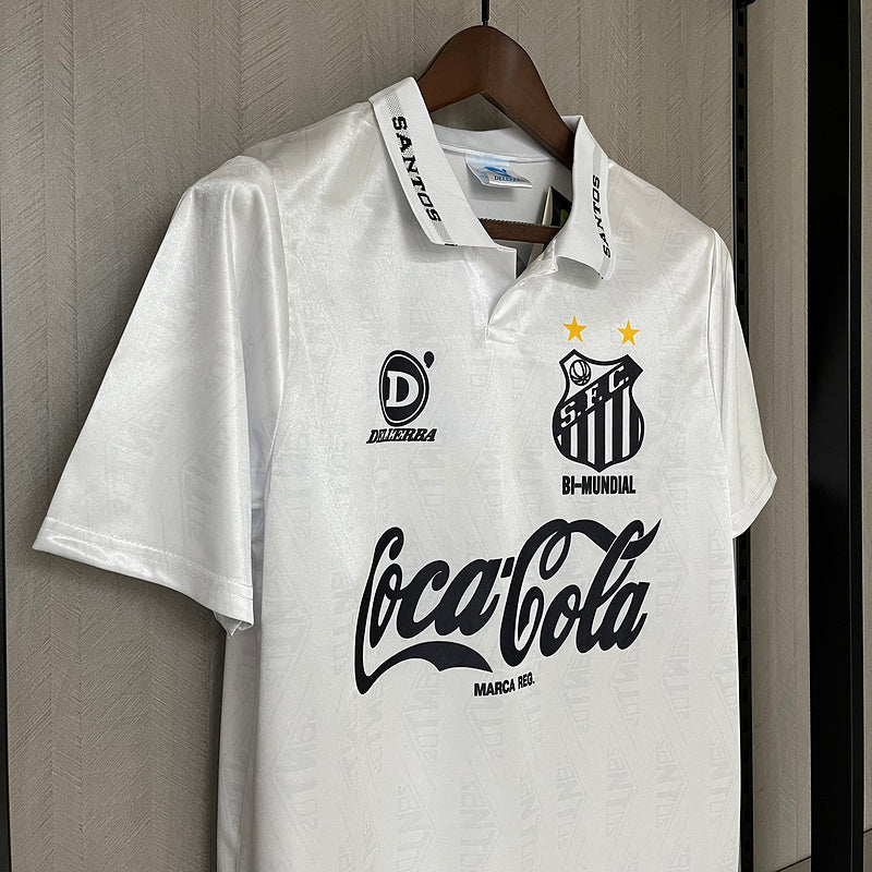 Santos 1993 Vintage Retro White Home Jersey