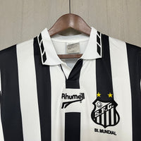Santos 1996 Vintage Retro Black/White Away Jersey