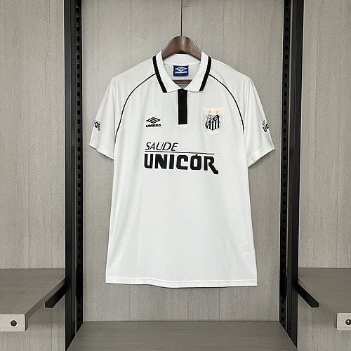 Santos 1997 Vintage Retro White Home Jersey