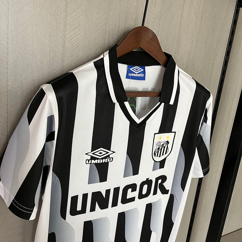 Santos 1998 Vintage Retro White Away Jersey