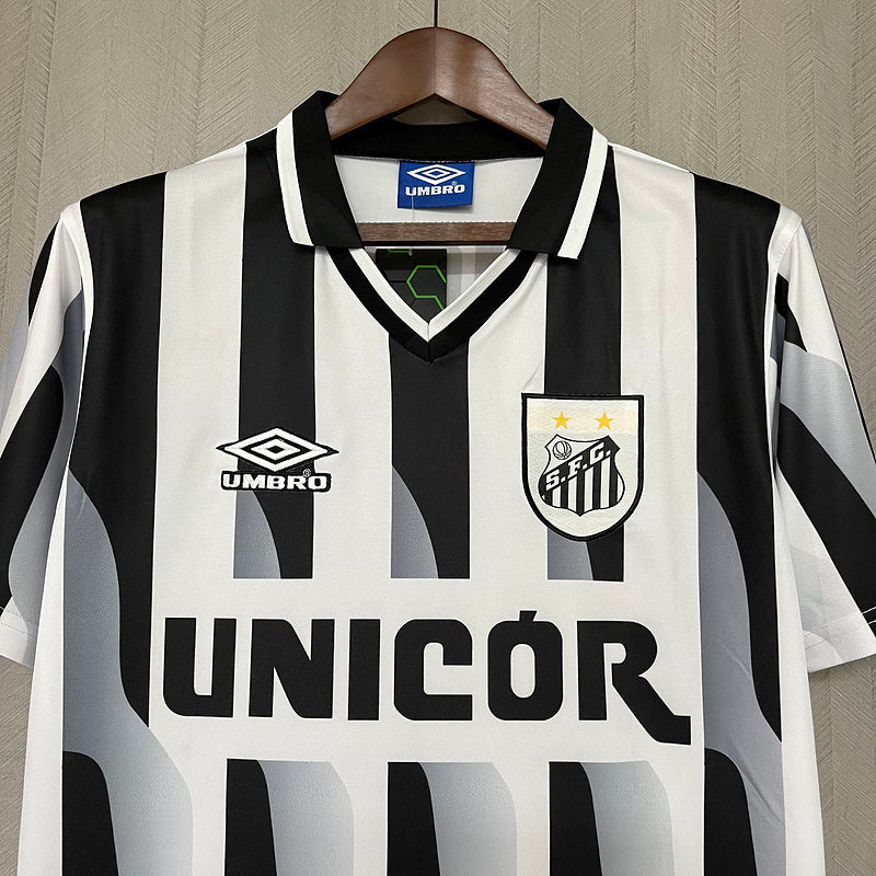 Santos 1998 Vintage Retro White Away Jersey