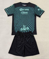 Santos Laguna 25/26 Green/Black Away Kids Jersey Set