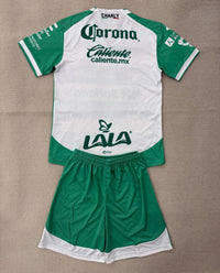 Santos Laguna 25/26 Green/White Home Kids Jersey Set
