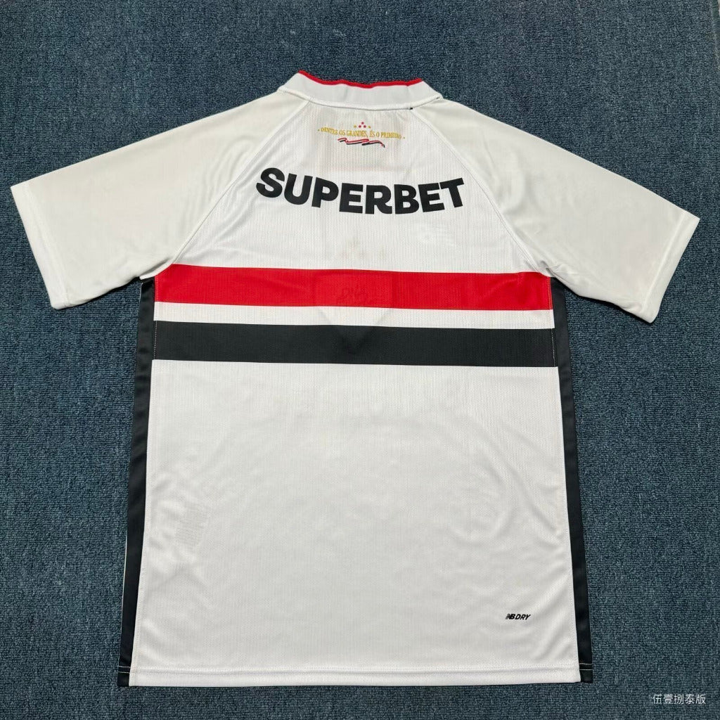 Sao Paulo 26/27 White/Red/Black Home Jersey