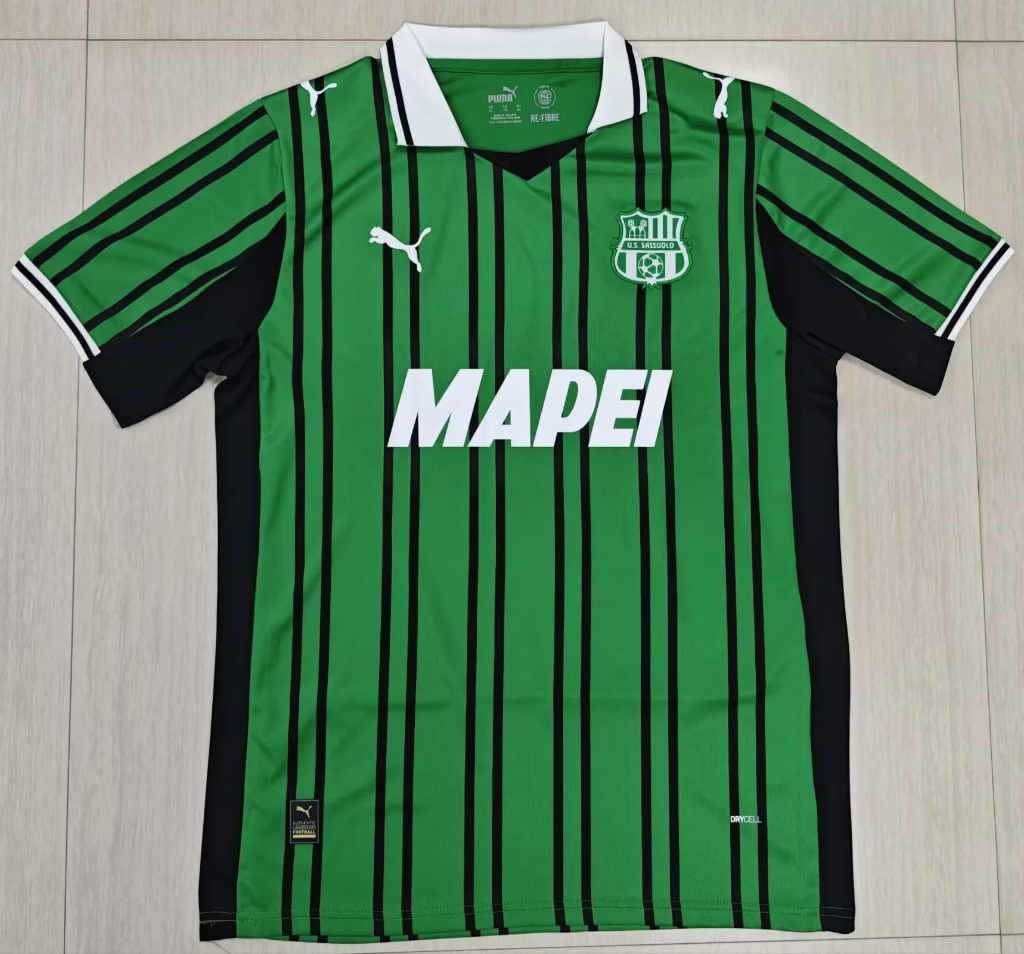 Sassuolo 25/26 Green/Black Home Jersey