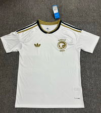Saudi Arabia 2026 World Cup White/Gold Stripes Away Jersey