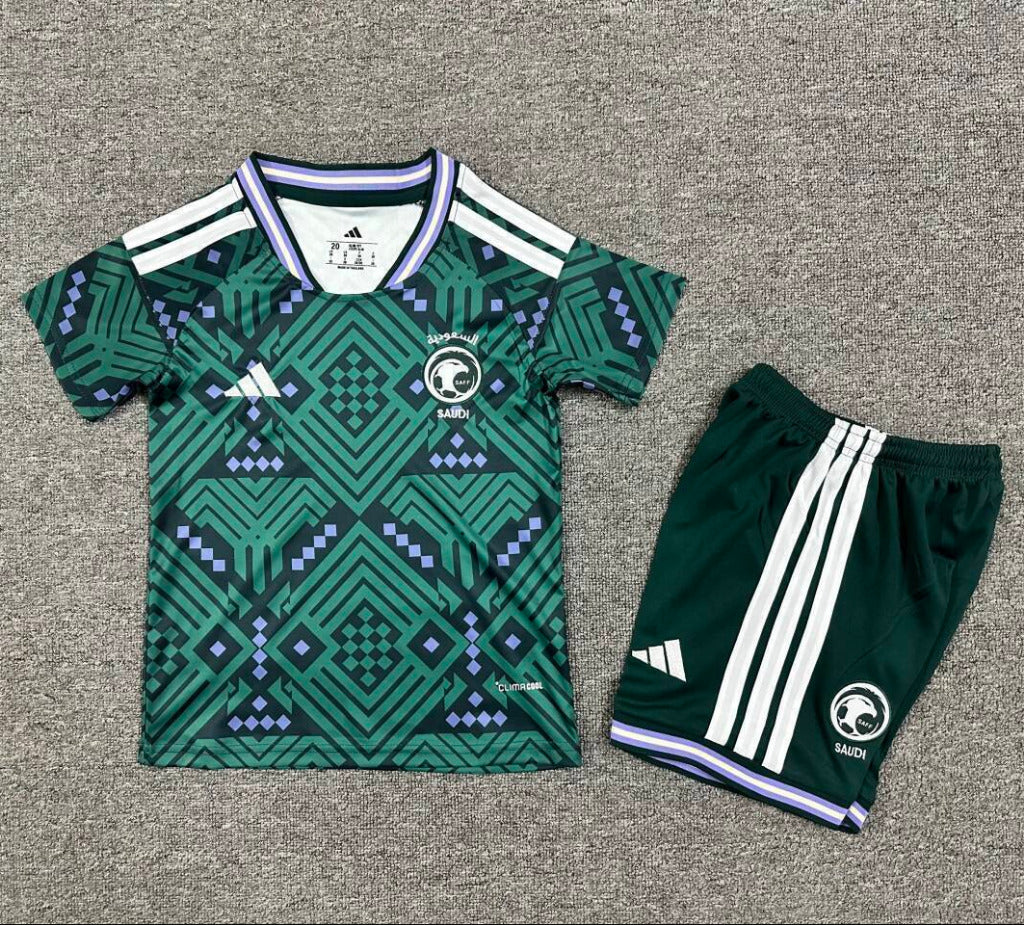 Saudi Arabia 26/27 Green/White Home Kids Jersey Set