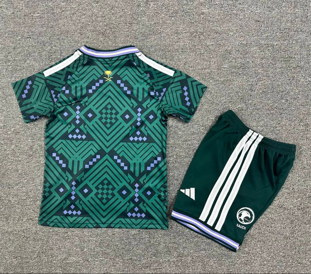 Saudi Arabia 26/27 Green/White Home Kids Jersey Set