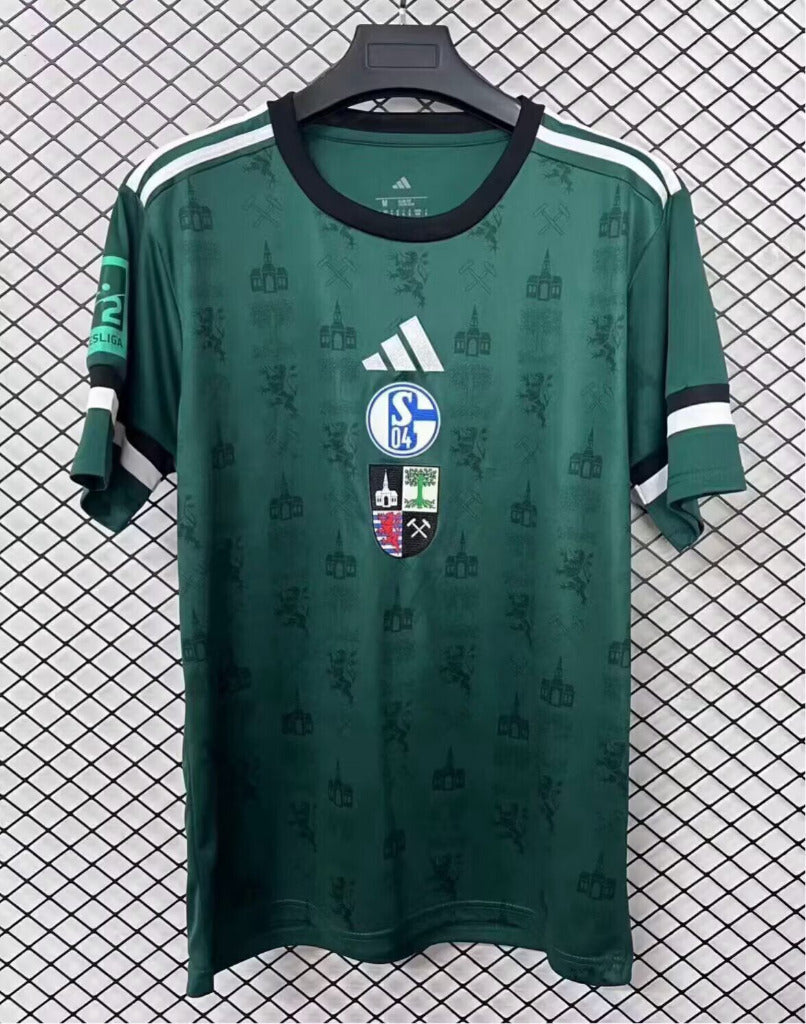 Schalke 04 26/27 Green/White Stripes 150th Anniversary Special Edition Jersey