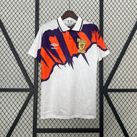 Scotland 1991 Vintage Retro White/Orange Away Jersey