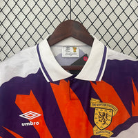 Scotland 1991 Vintage Retro White/Orange Away Jersey