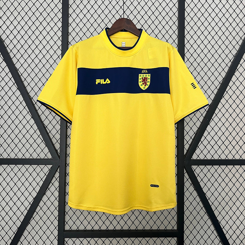 Scotland 2002 Vintage Retro Yellow Away Jersey