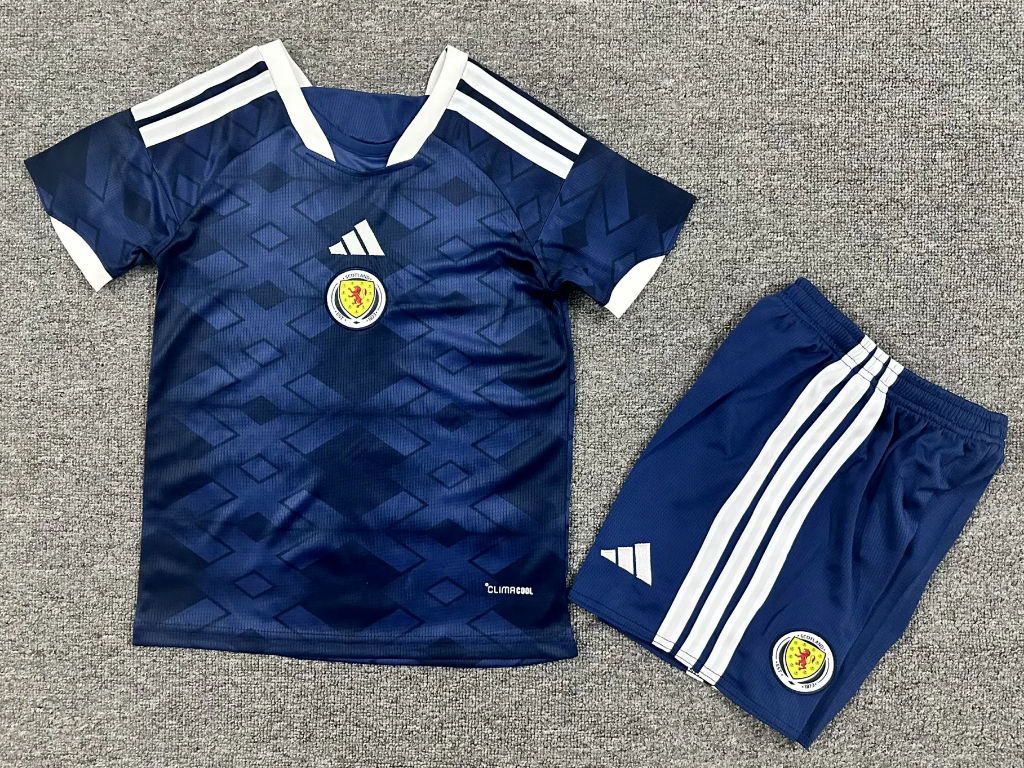 Scotland 2026 Blue/White Home Kids Jersey Set