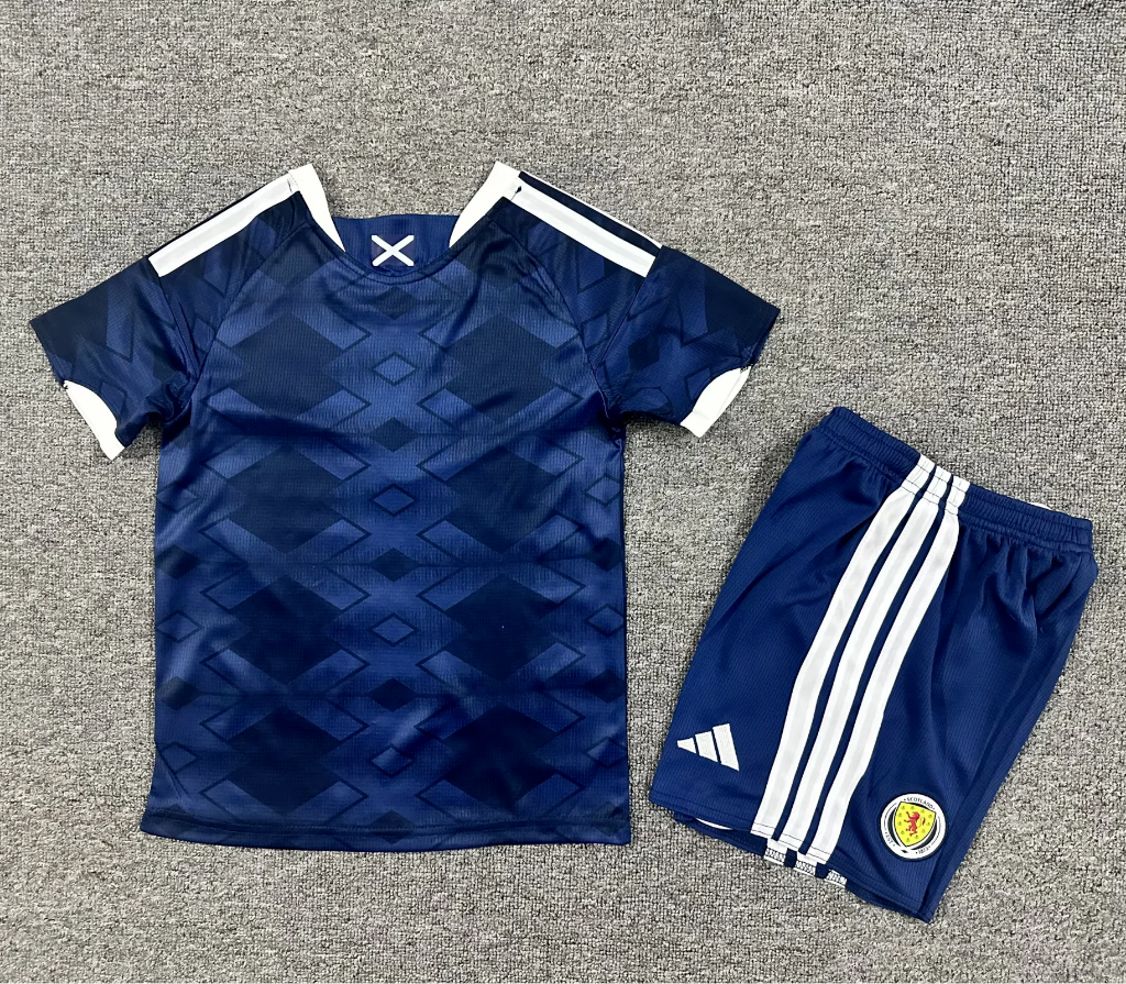 Scotland 2026 Blue/White Home Kids Jersey Set